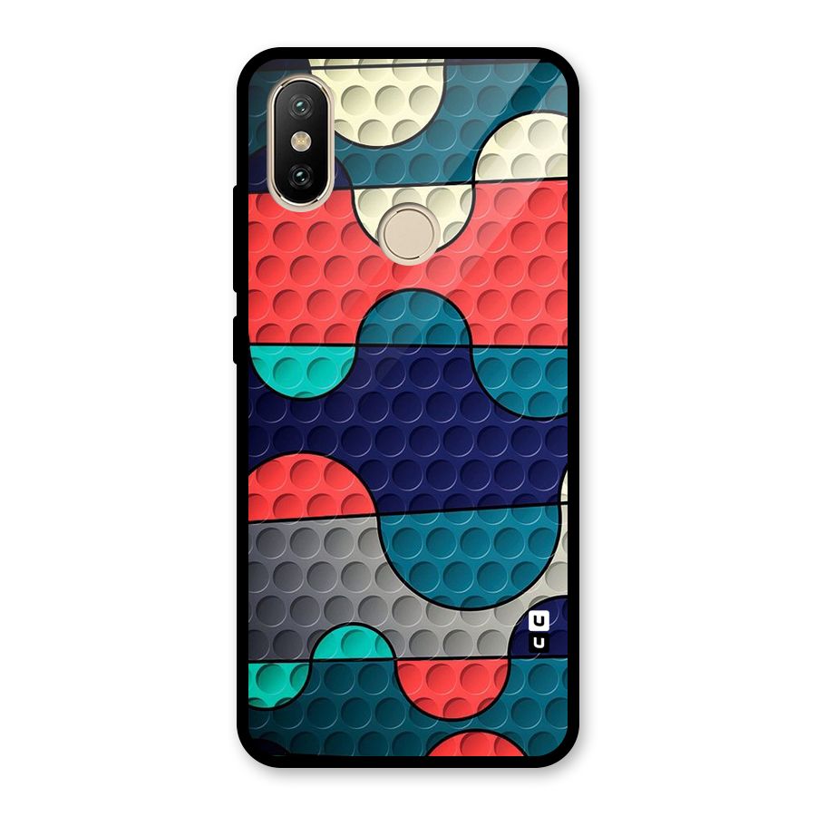 Colorful Puzzle Design Glass Back Case for Redmi A2
