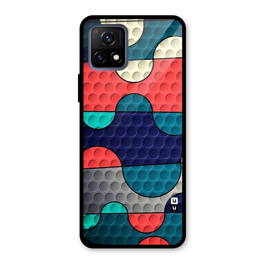 Colorful Puzzle Design Glass Back Case for Vivo Y72 5G