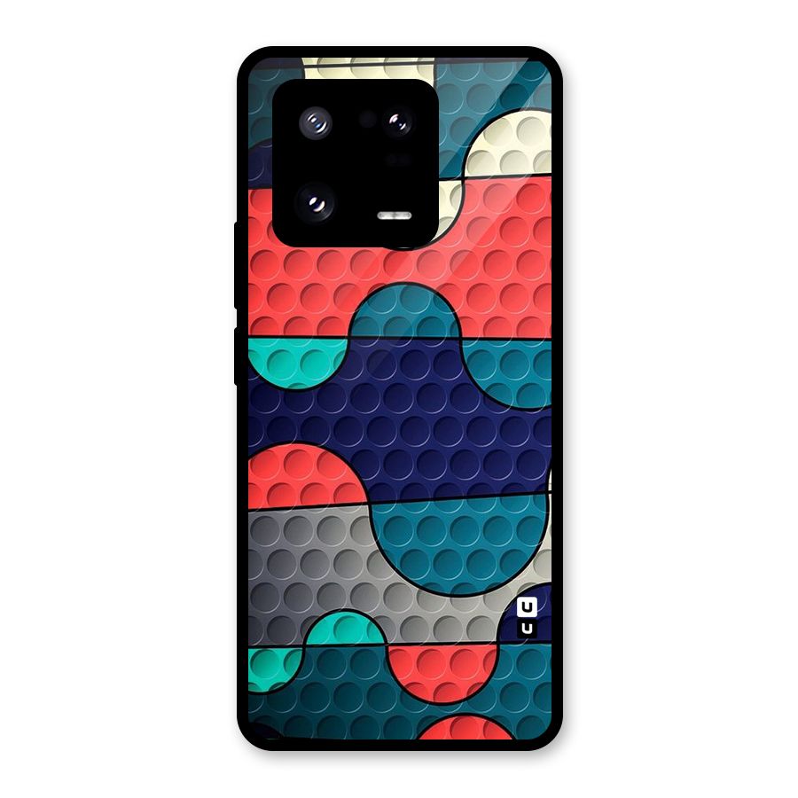 Colorful Puzzle Design Glass Back Case for Xiaomi 13 Pro