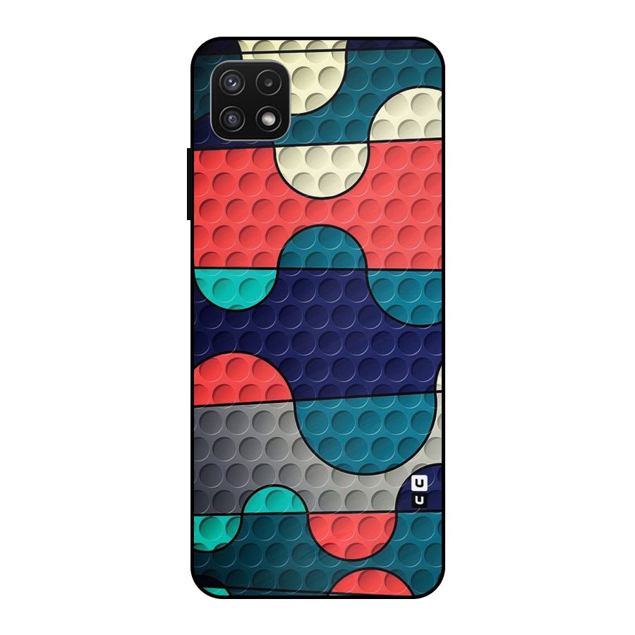 Colorful Puzzle Design Metal Back Case for Galaxy A22 5G