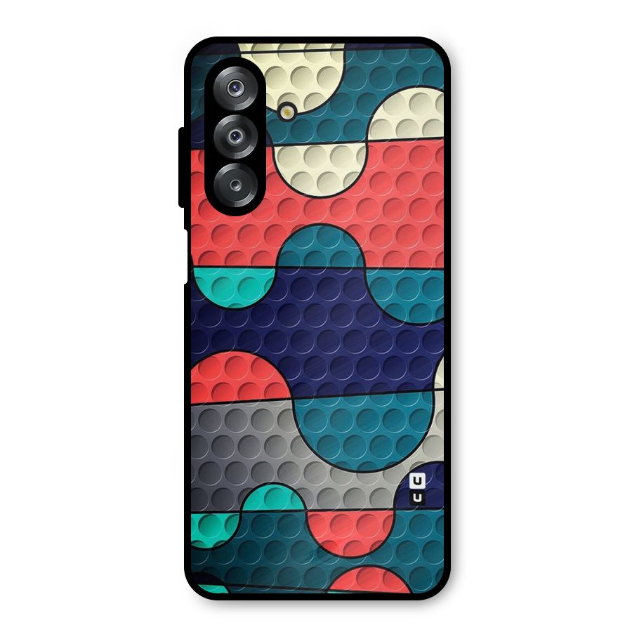 Colorful Puzzle Design Metal Back Case for Galaxy A26