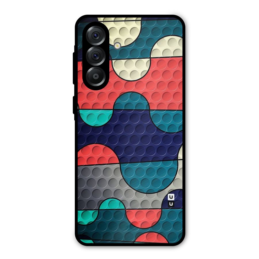 Colorful Puzzle Design Metal Back Case for Galaxy A36