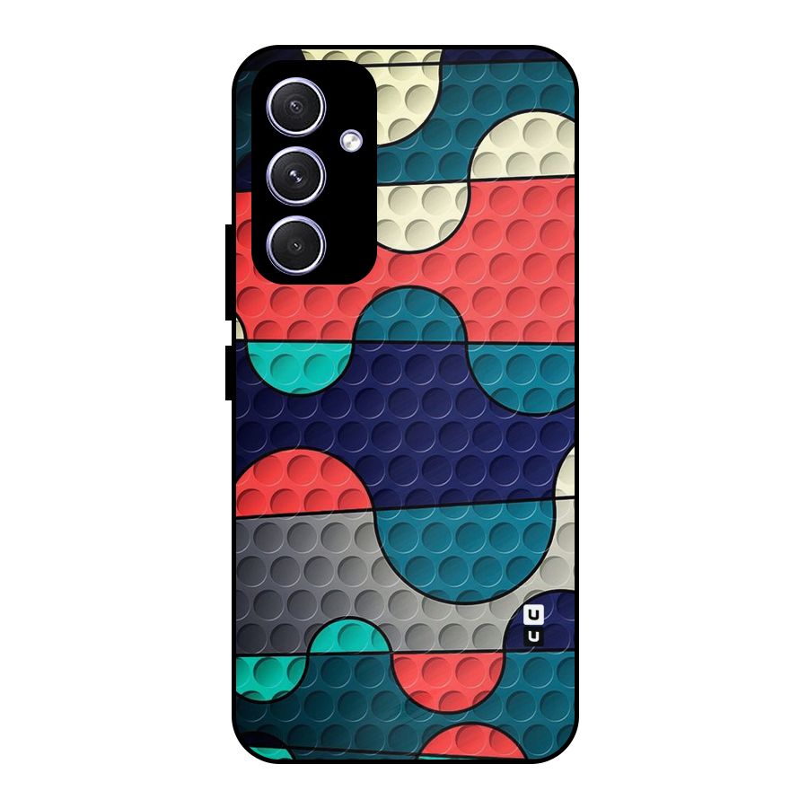 Colorful Puzzle Design Metal Back Case for Galaxy A54