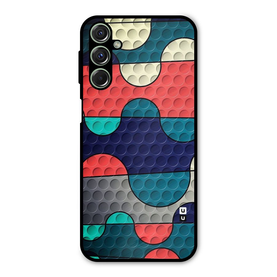 Colorful Puzzle Design Metal Back Case for Galaxy F34