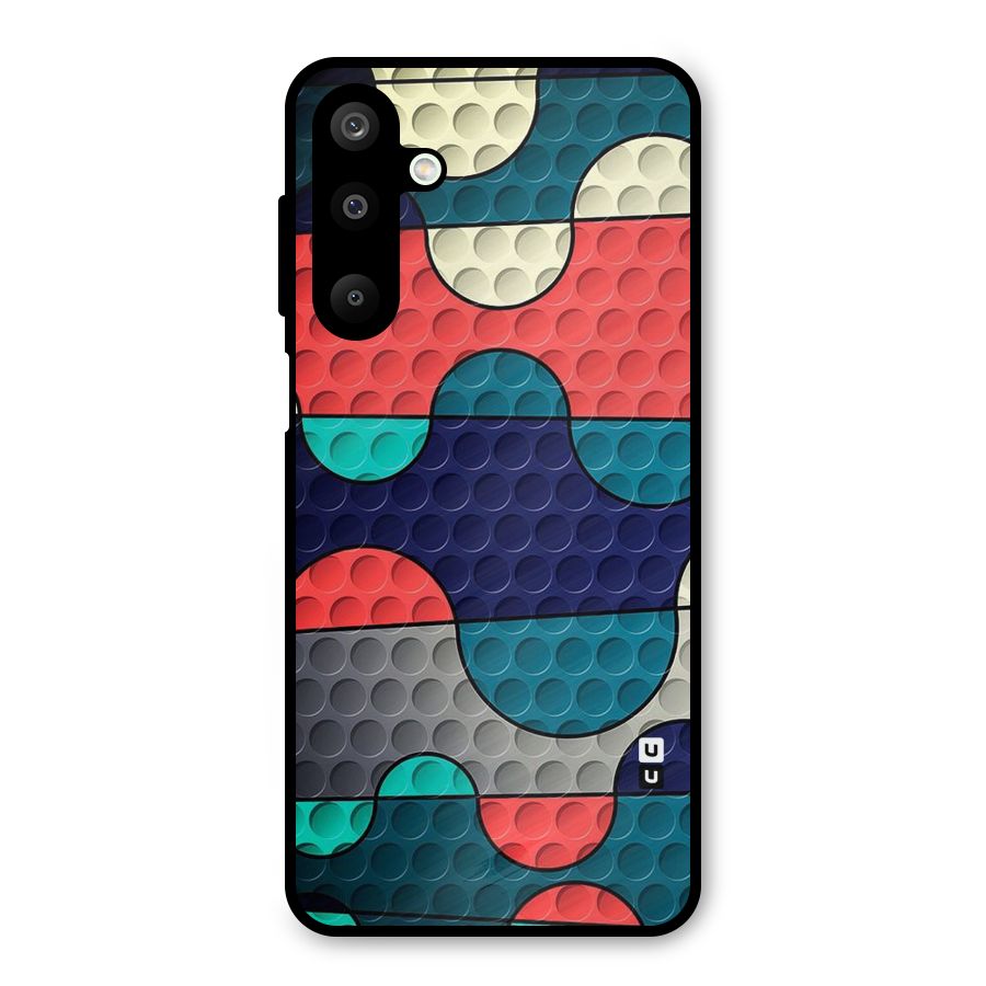 Colorful Puzzle Design Metal Back Case for Galaxy M16