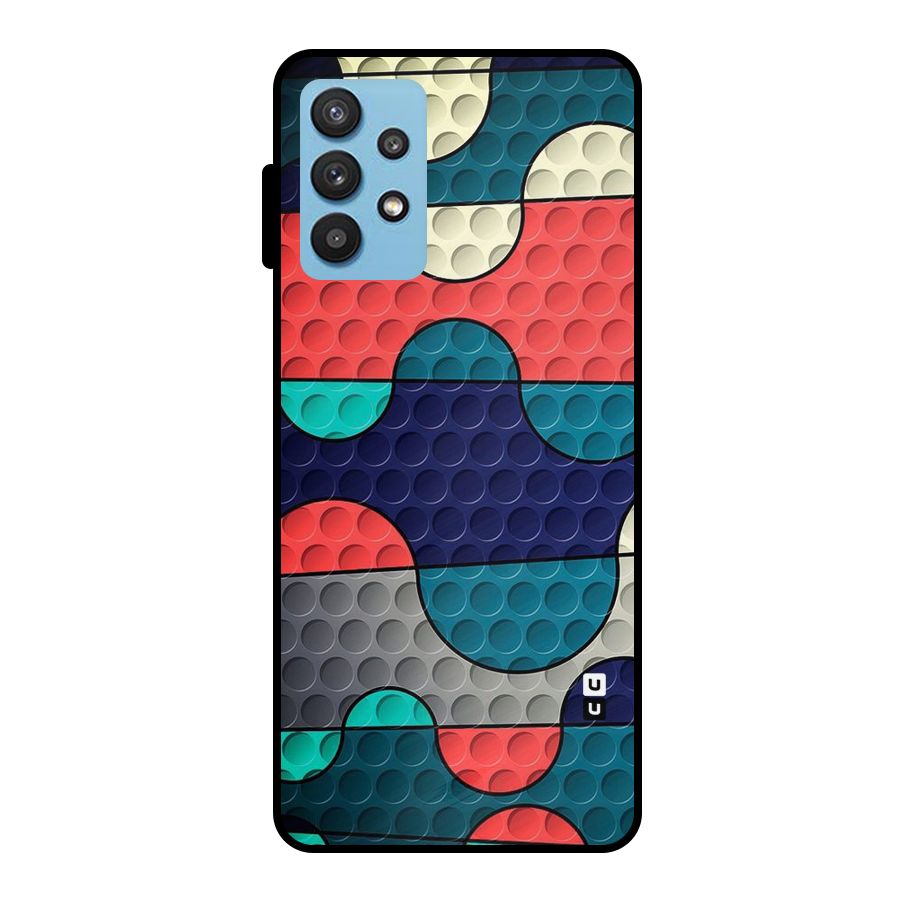 Colorful Puzzle Design Metal Back Case for Galaxy M32 5G