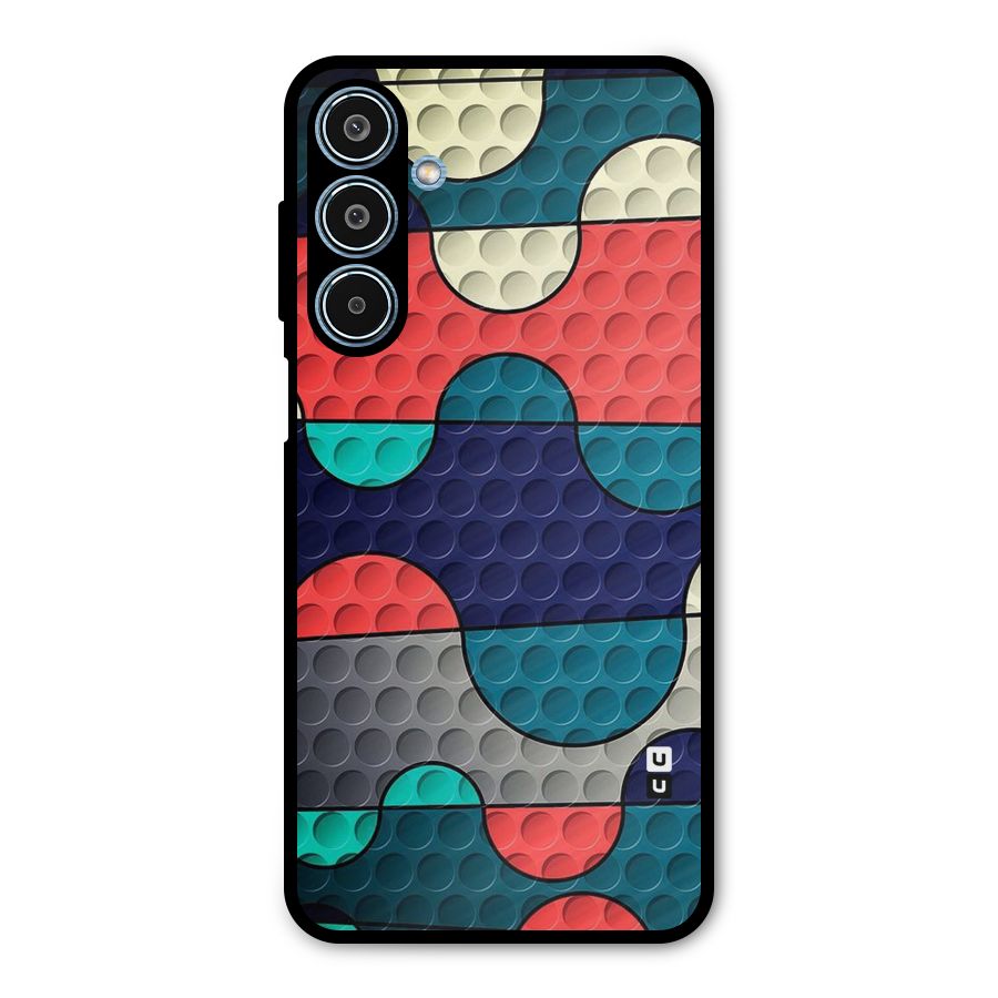 Colorful Puzzle Design Metal Back Case for Galaxy M35
