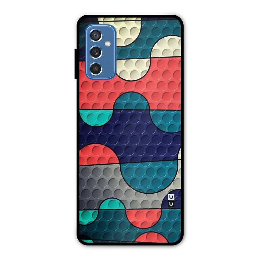 Colorful Puzzle Design Metal Back Case for Galaxy M52 5G