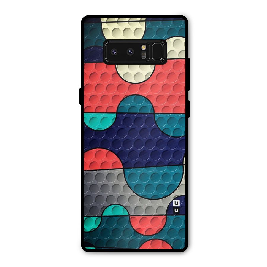 Colorful Puzzle Design Metal Back Case for Galaxy Note 8