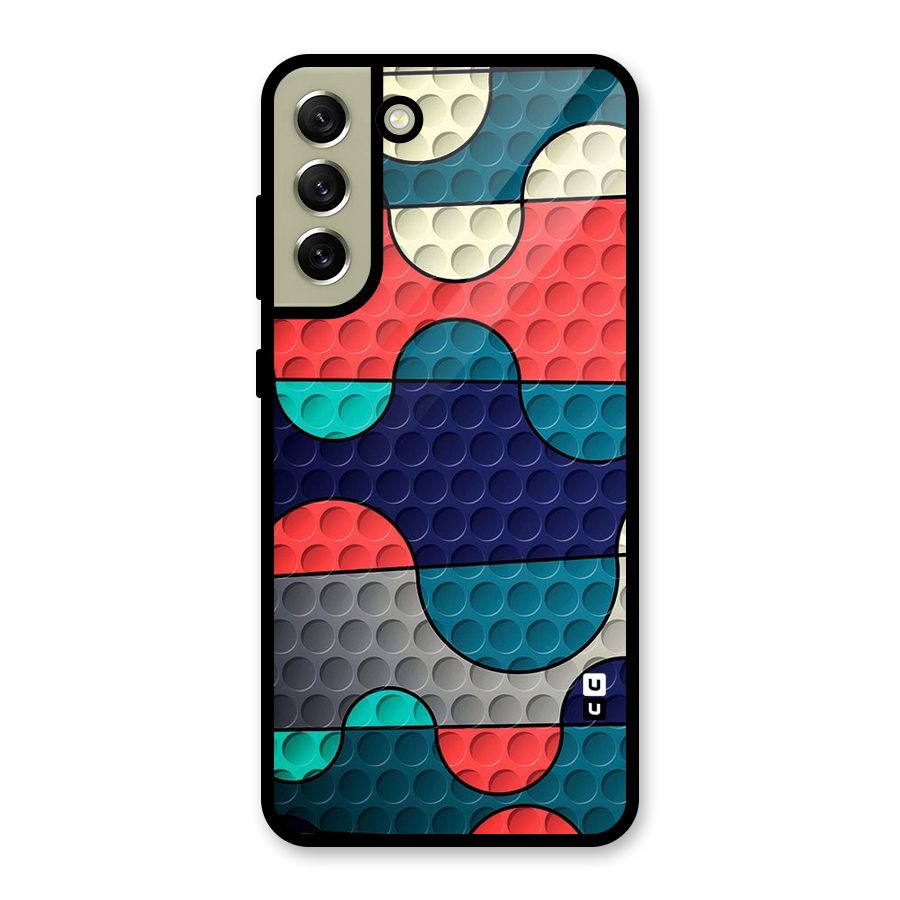 Colorful Puzzle Design Metal Back Case for Galaxy S21 FE 5G (2023)
