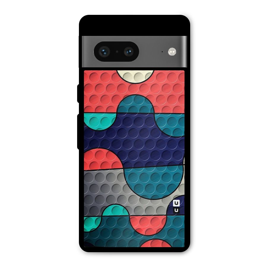 Colorful Puzzle Design Metal Back Case for Google Pixel 7