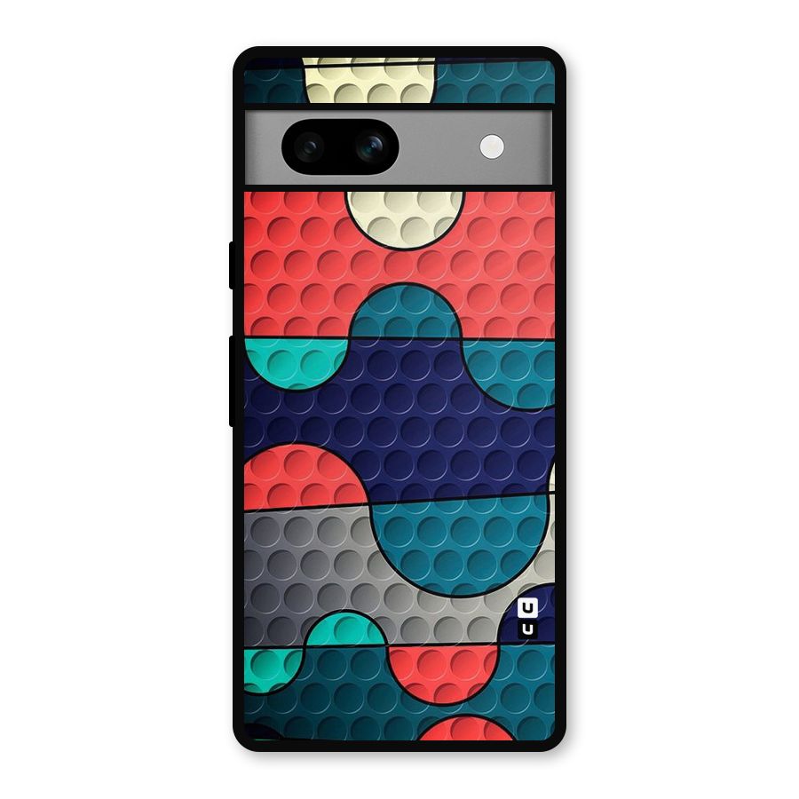 Colorful Puzzle Design Metal Back Case for Google Pixel 7a