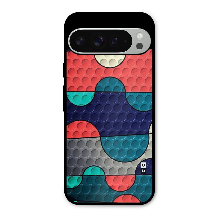 Colorful Puzzle Design Metal Back Case for Google Pixel 9 Pro XL