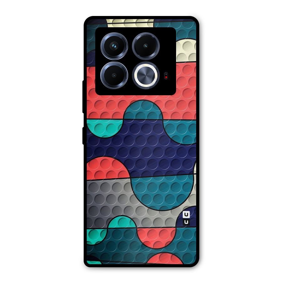Colorful Puzzle Design Metal Back Case for Infinix Note 40 5G