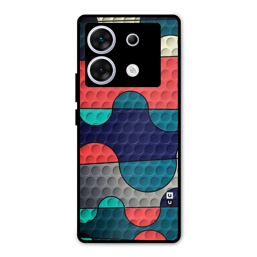 Colorful Puzzle Design Metal Back Case for Infinix Zero 30 5G