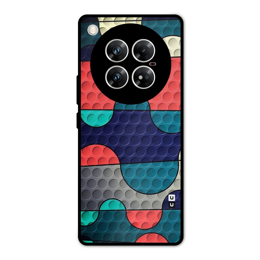 Colorful Puzzle Design Metal Back Case for Infinix Zero 40 5G