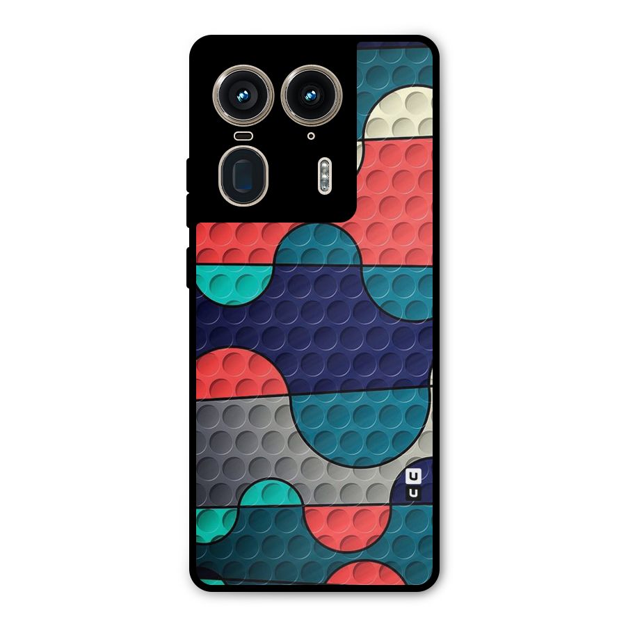 Colorful Puzzle Design Metal Back Case for Motorola Edge 50 Ultra