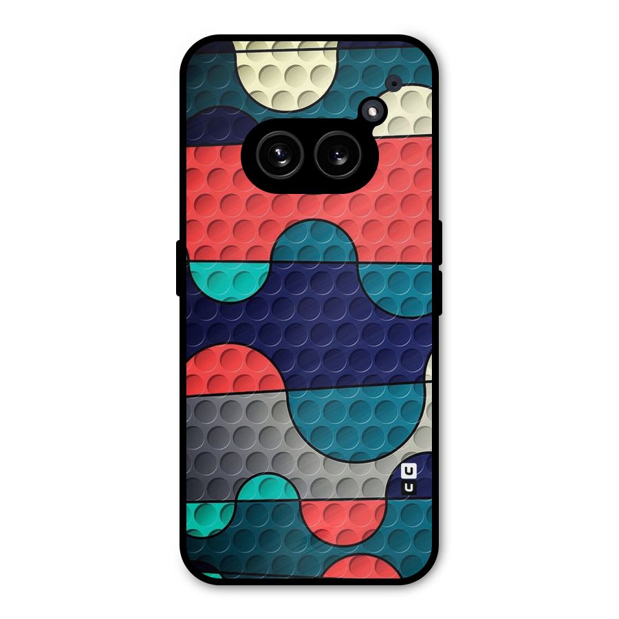 Colorful Puzzle Design Metal Back Case for Nothing Phone 2a Plus