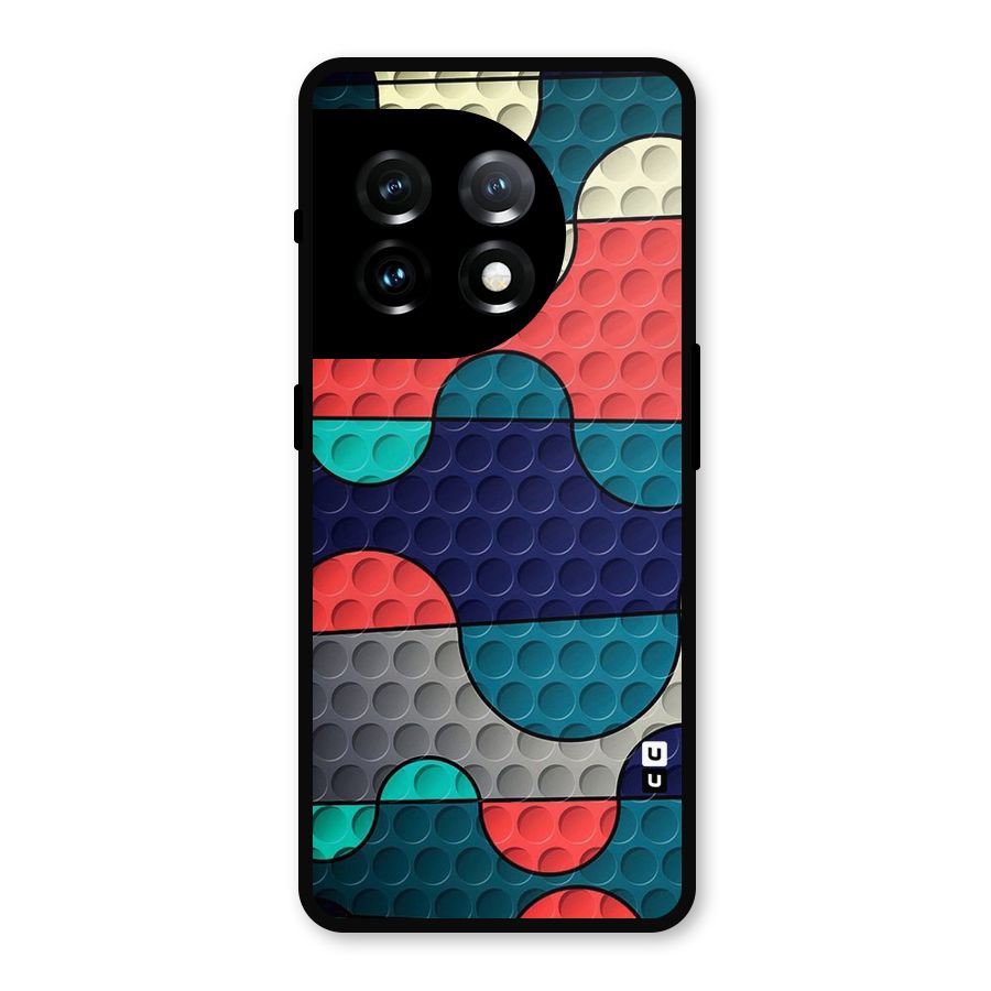 Colorful Puzzle Design Metal Back Case for OnePlus 11