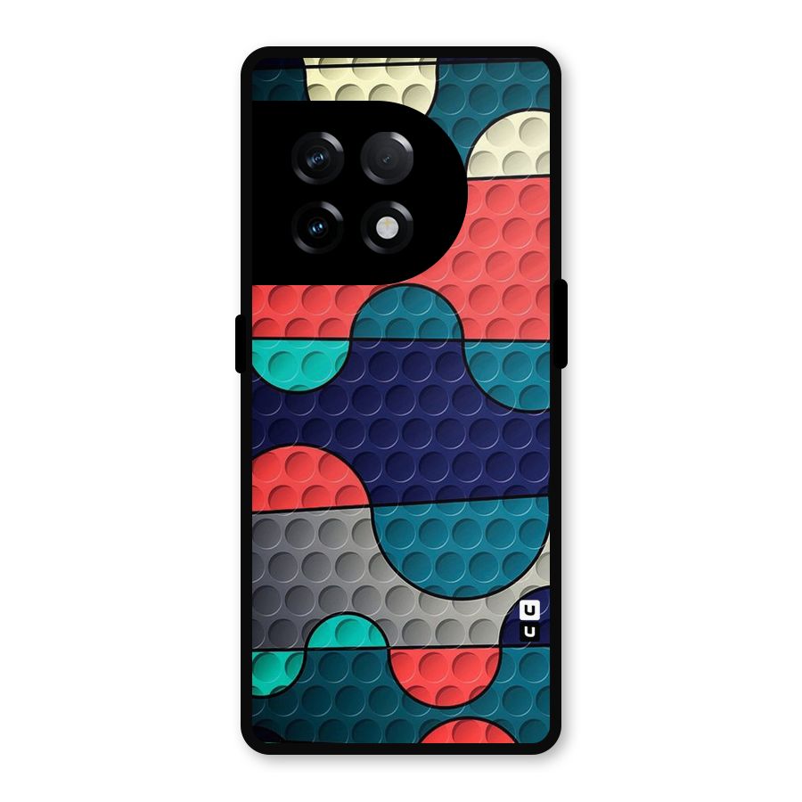 Colorful Puzzle Design Metal Back Case for OnePlus 11R