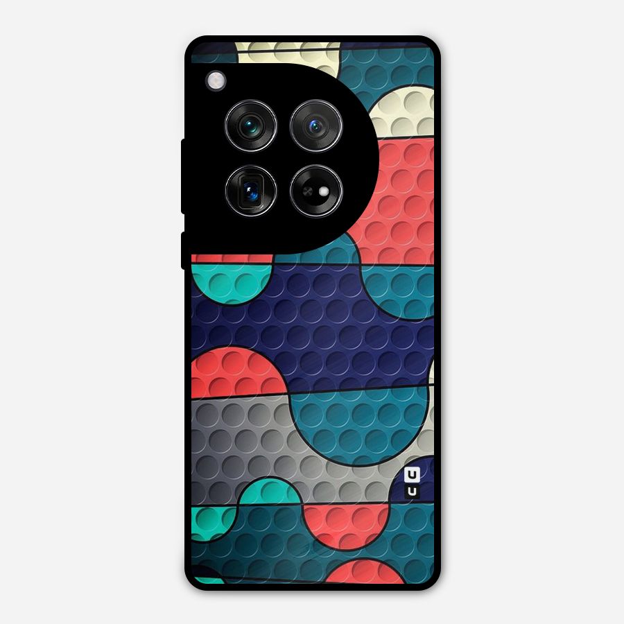 Colorful Puzzle Design Metal Back Case for OnePlus 12
