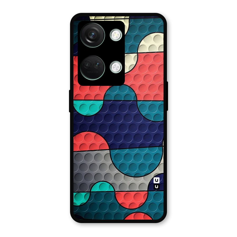 Colorful Puzzle Design Metal Back Case for OnePlus Nord 3