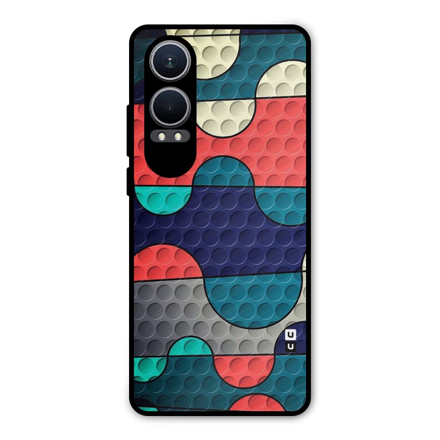 Colorful Puzzle Design Metal Back Case for OnePlus Nord CE4 Lite
