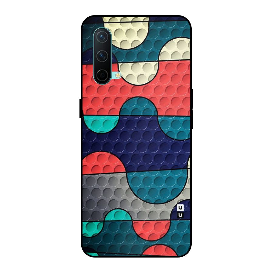 Colorful Puzzle Design Metal Back Case for OnePlus Nord CE 5G