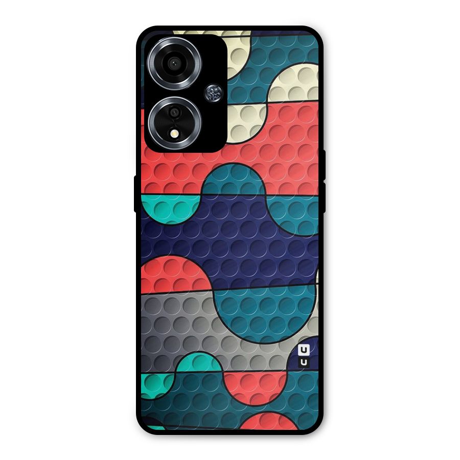 Colorful Puzzle Design Metal Back Case for Oppo A59