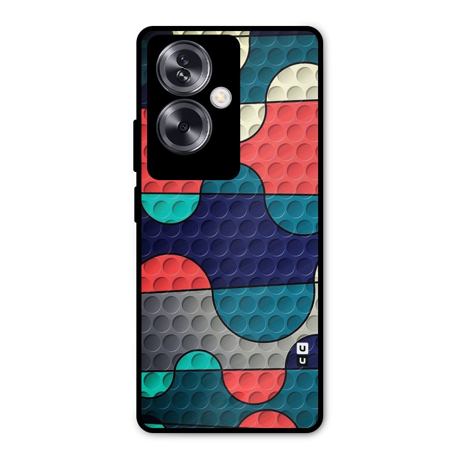 Colorful Puzzle Design Metal Back Case for Oppo A79 5G