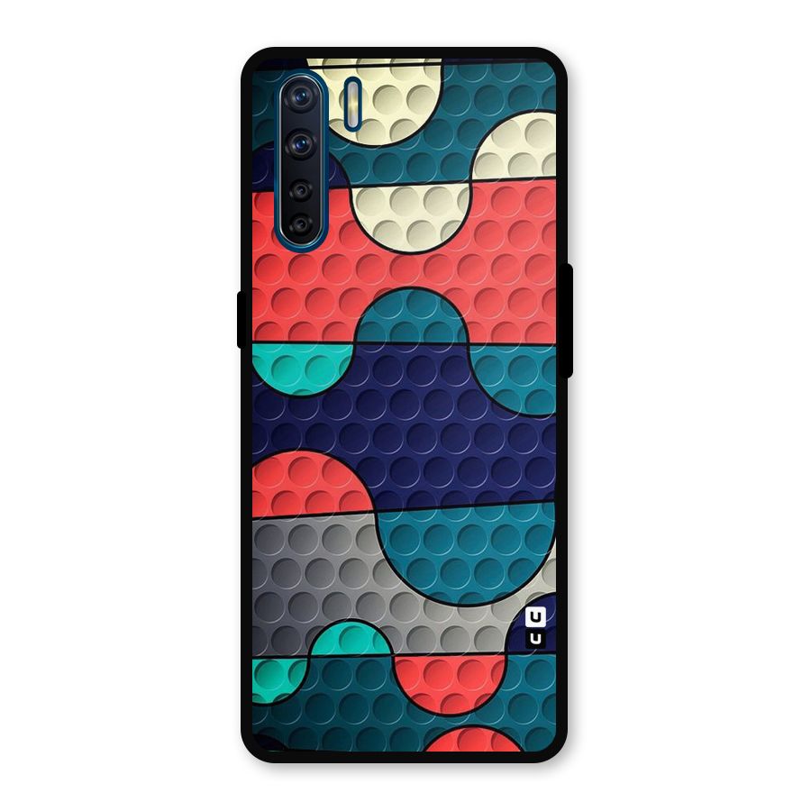 Colorful Puzzle Design Metal Back Case for Oppo F15