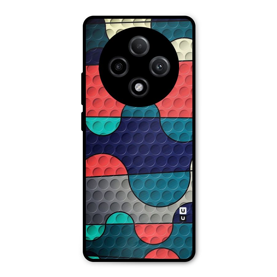 Colorful Puzzle Design Metal Back Case for Oppo F27 Pro Plus