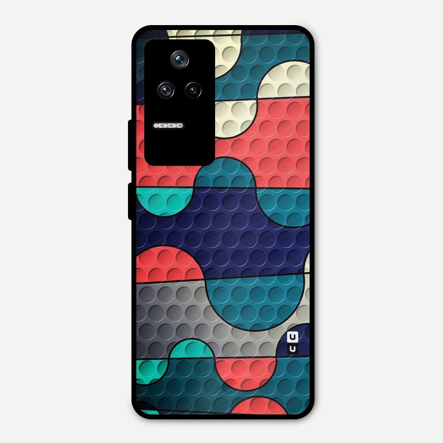 Colorful Puzzle Design Metal Back Case for Poco F4 5G