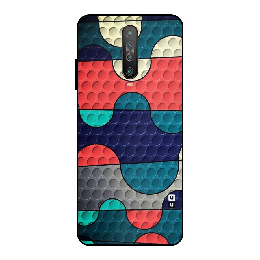 Colorful Puzzle Design Metal Back Case for Poco X2