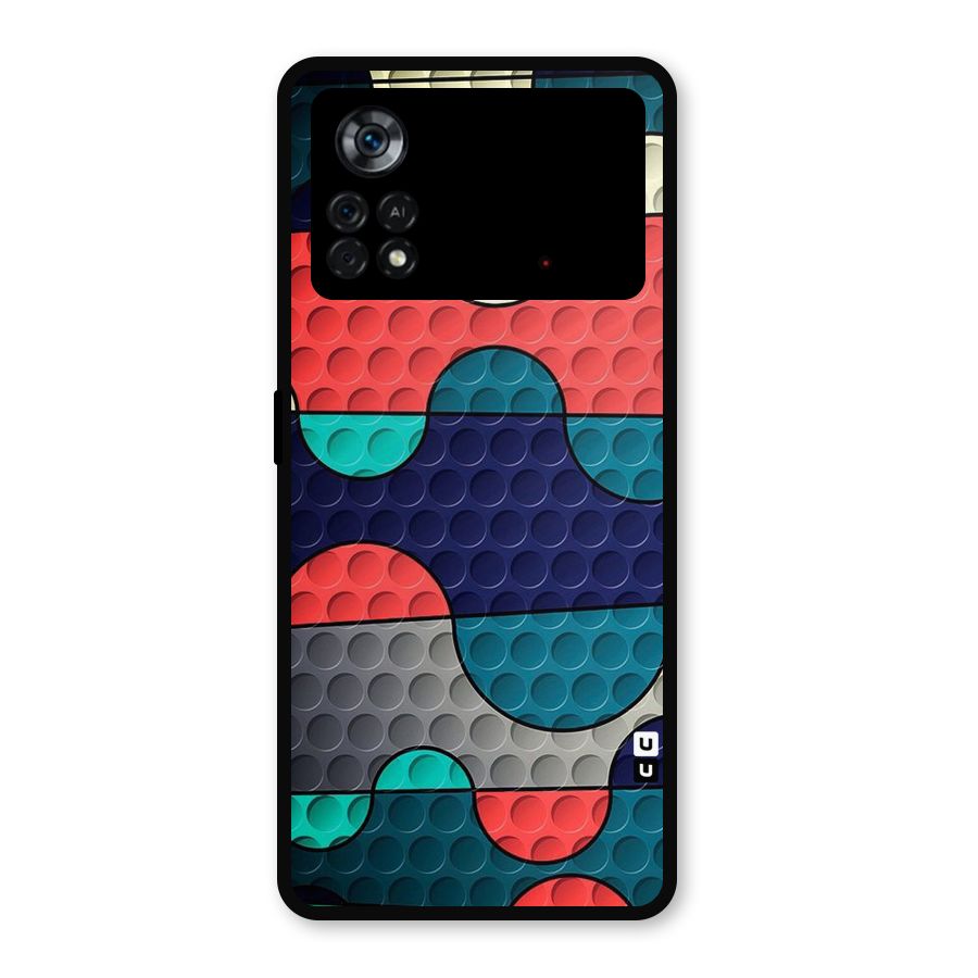 Colorful Puzzle Design Metal Back Case for Poco X4 Pro 5G