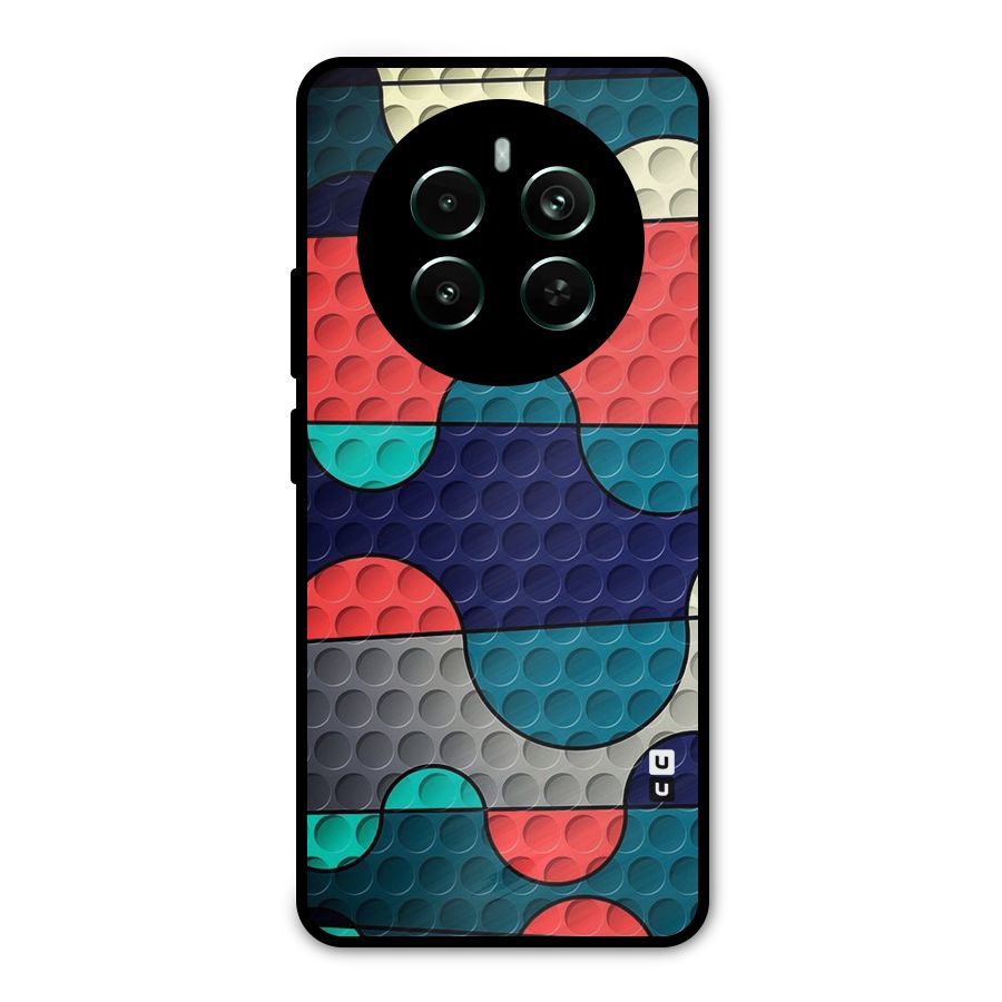 Colorful Puzzle Design Metal Back Case for Realme 12 Pro Plus