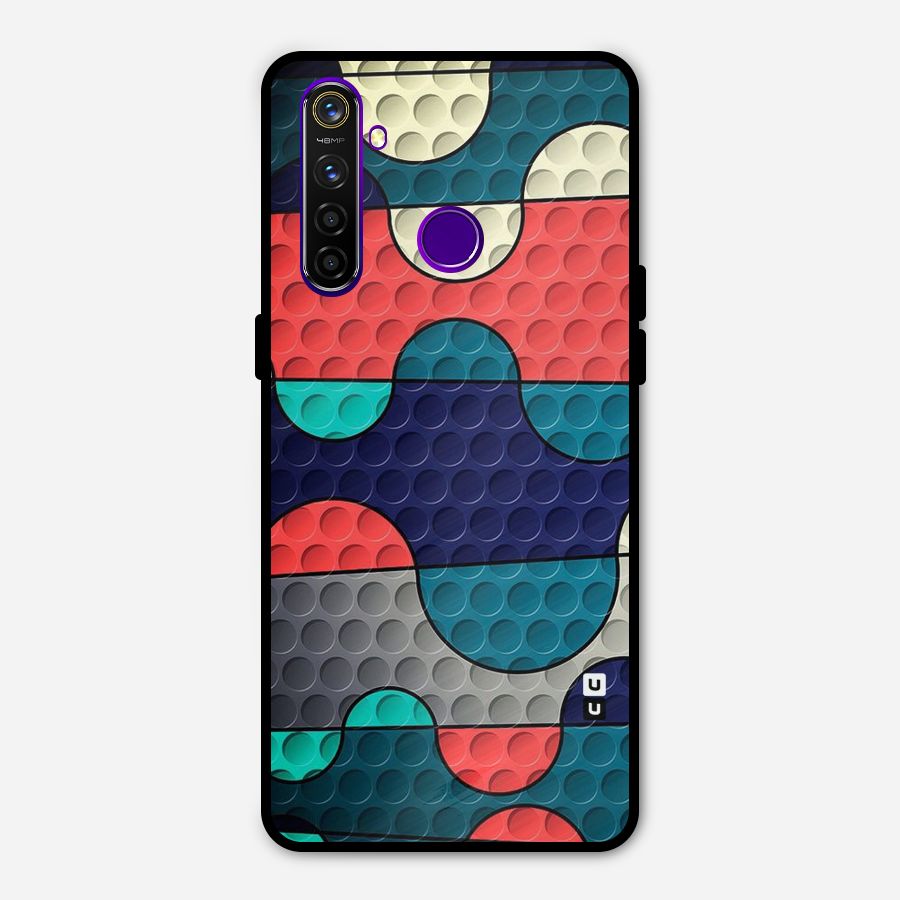 Colorful Puzzle Design Metal Back Case for Realme 5 Pro