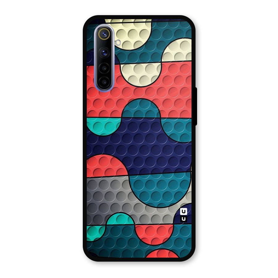 Colorful Puzzle Design Metal Back Case for Realme 6