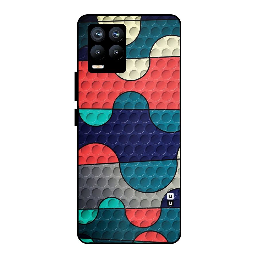 Colorful Puzzle Design Metal Back Case for Realme 8 Pro