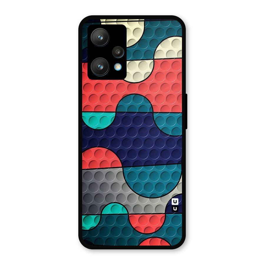 Colorful Puzzle Design Metal Back Case for Realme 9 Pro Plus 5G