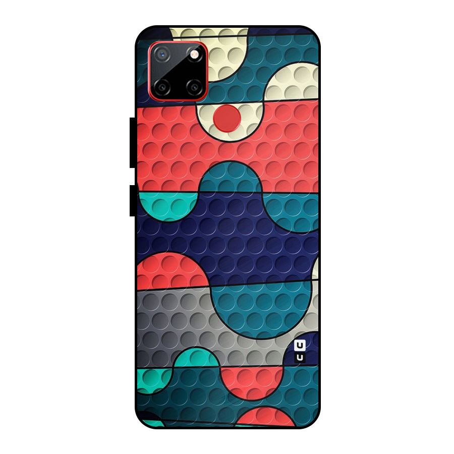 Colorful Puzzle Design Metal Back Case for Realme C12
