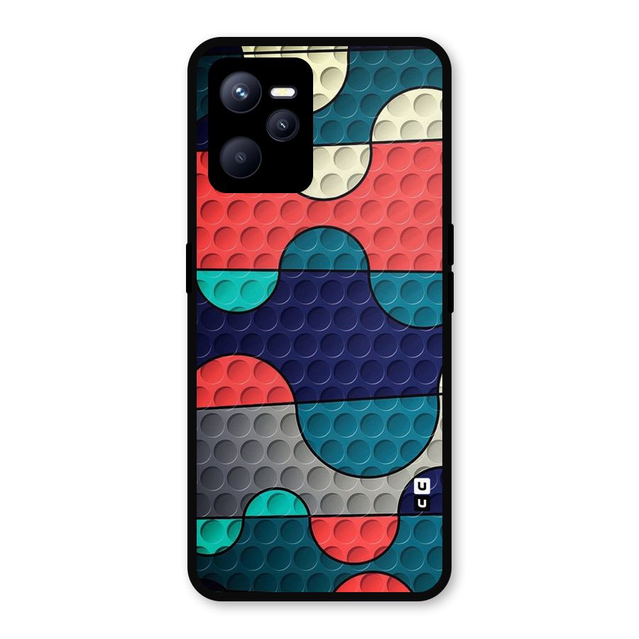 Colorful Puzzle Design Metal Back Case for Realme C35