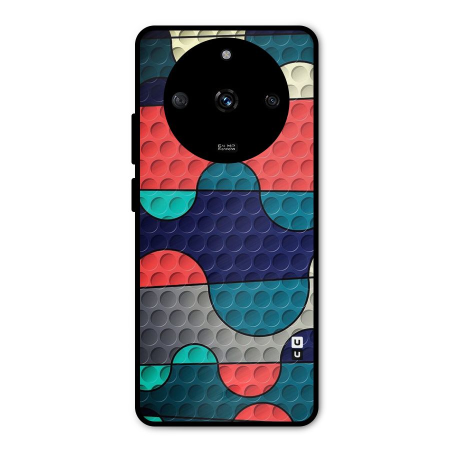 Colorful Puzzle Design Metal Back Case for Realme Narzo 60 5G