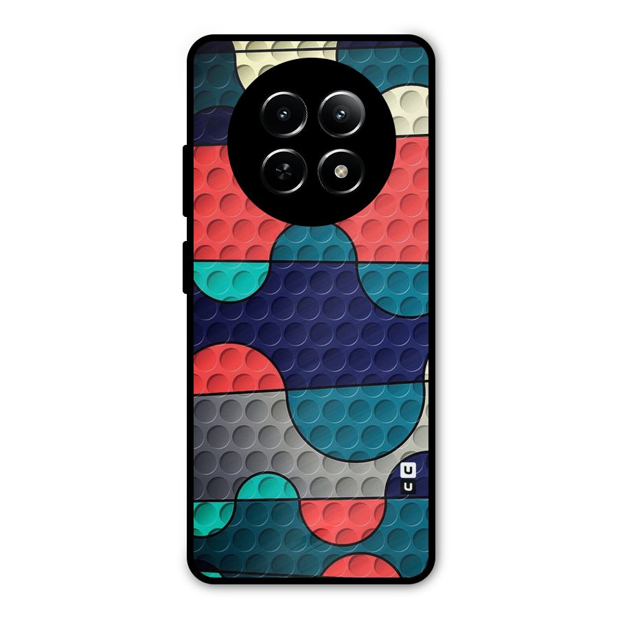 Colorful Puzzle Design Metal Back Case for Realme Narzo 70x 5G