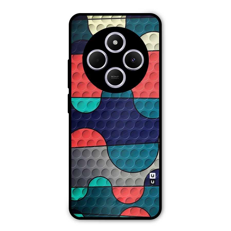 Colorful Puzzle Design Metal Back Case for Redmi 14C