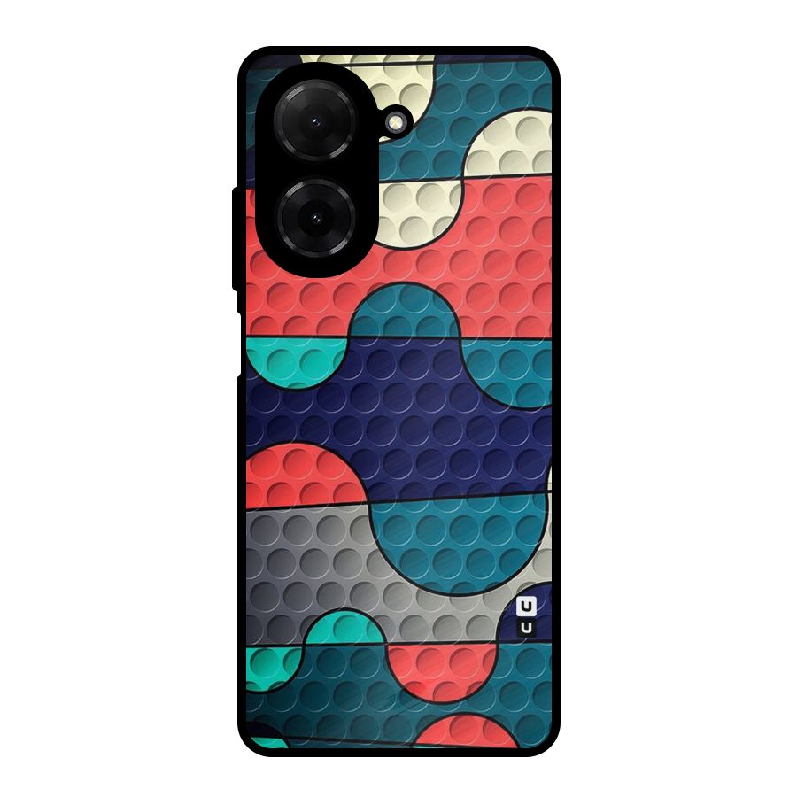 Colorful Puzzle Design Metal Back Case for Redmi A5 4G