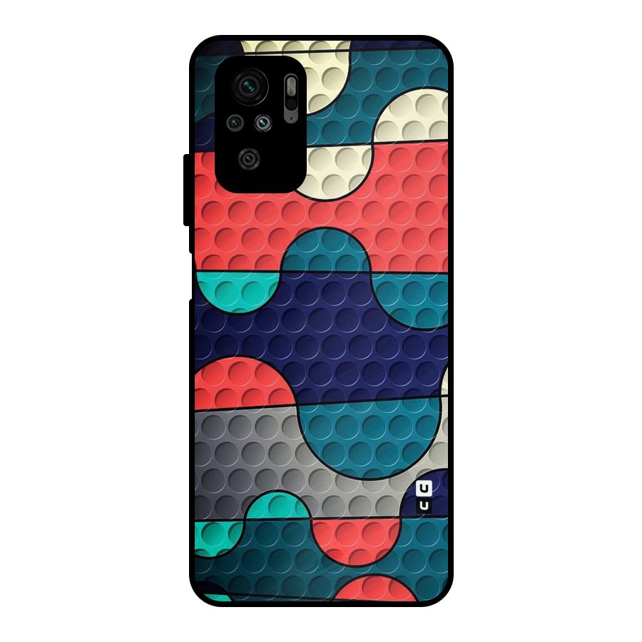 Colorful Puzzle Design Metal Back Case for Redmi Note 10S