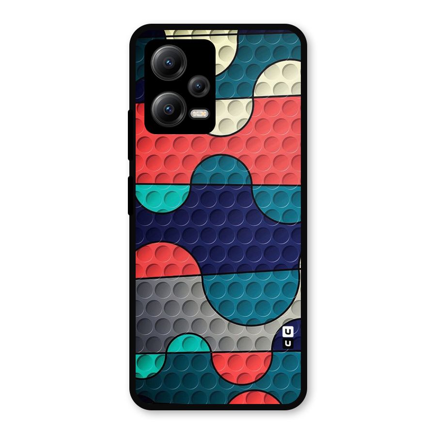 Colorful Puzzle Design Metal Back Case for Redmi Note 12 5G