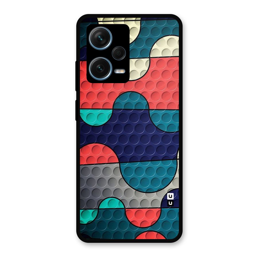 Colorful Puzzle Design Metal Back Case for Redmi Note 12 Pro Plus 5G