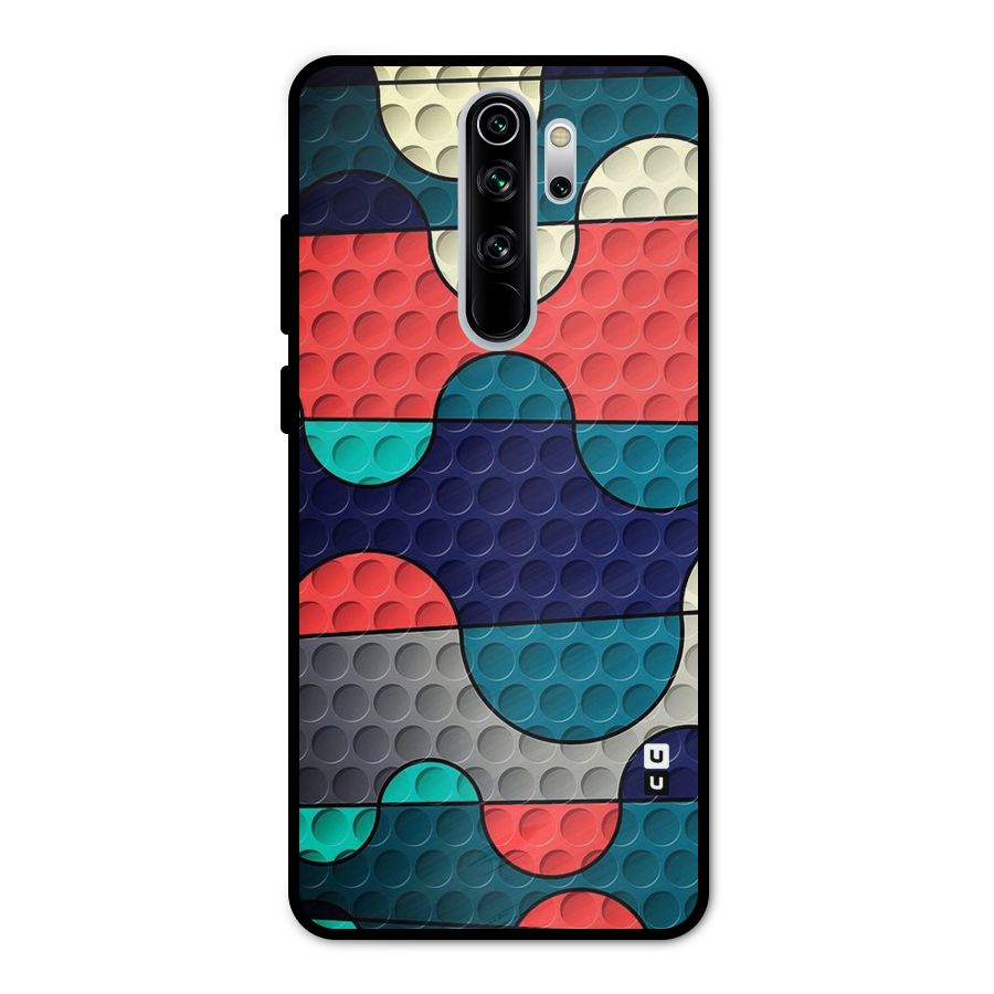 Colorful Puzzle Design Metal Back Case for Redmi Note 8 Pro